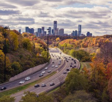 entering Toronto - birds eye view