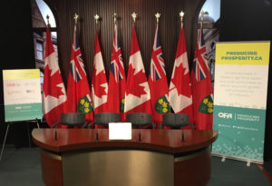 Producing Prosperity in Ontario announcement at Queen's Park