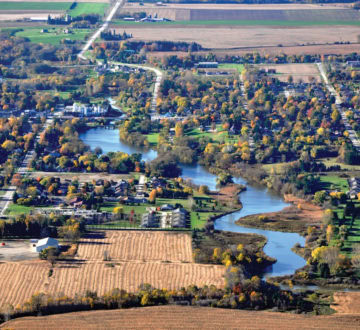 aerial view Mitchell ON