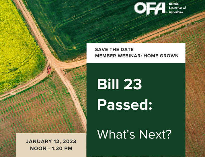 Register for OFA's webinar on Bill 23 what's next? Ontario